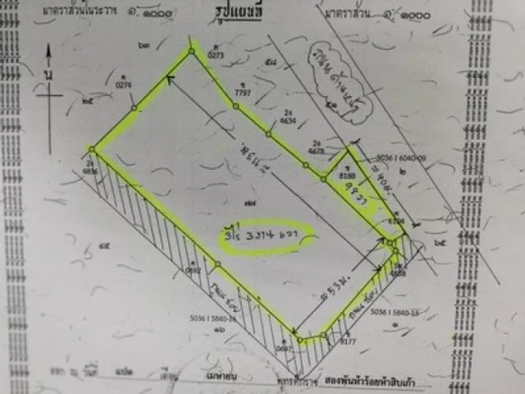 ขายที่ดิน 3 ไร่ 3 งาน 6 วา ไร่ละ8ล้าน ซอยวัดสะพา