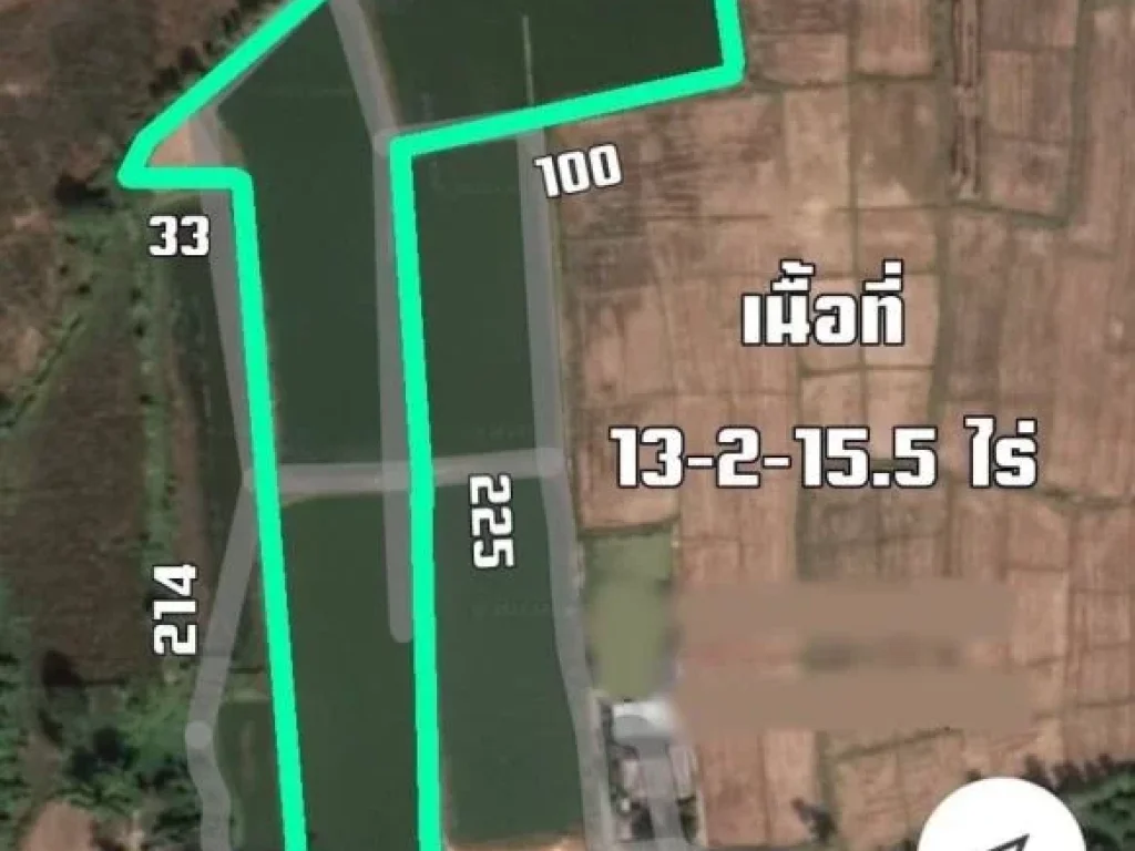 ขายที่ดินพร้อมบ่อปลาขนาดใหญ่ 13-2-155 ไร่