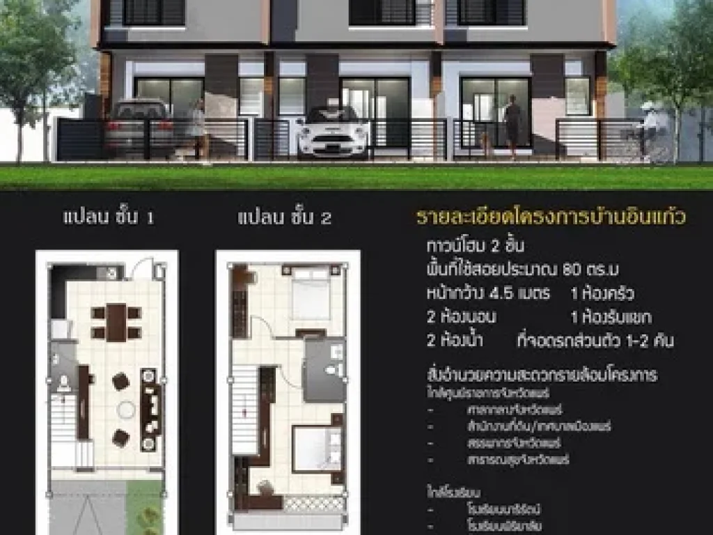 โครงการบ้านอินแก้ว ทาวน์โฮม ข้างสาธารณสุขแพร่