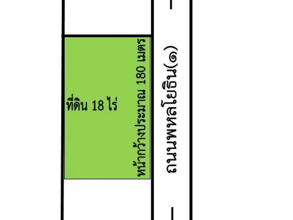 ขายที่ดินติดถนนซุปเปอร์พหลโยธินหน้ากว้าง 180 เมตร 18 ไร่ อเกาะคา ขาล่องไปกรุงเทพ