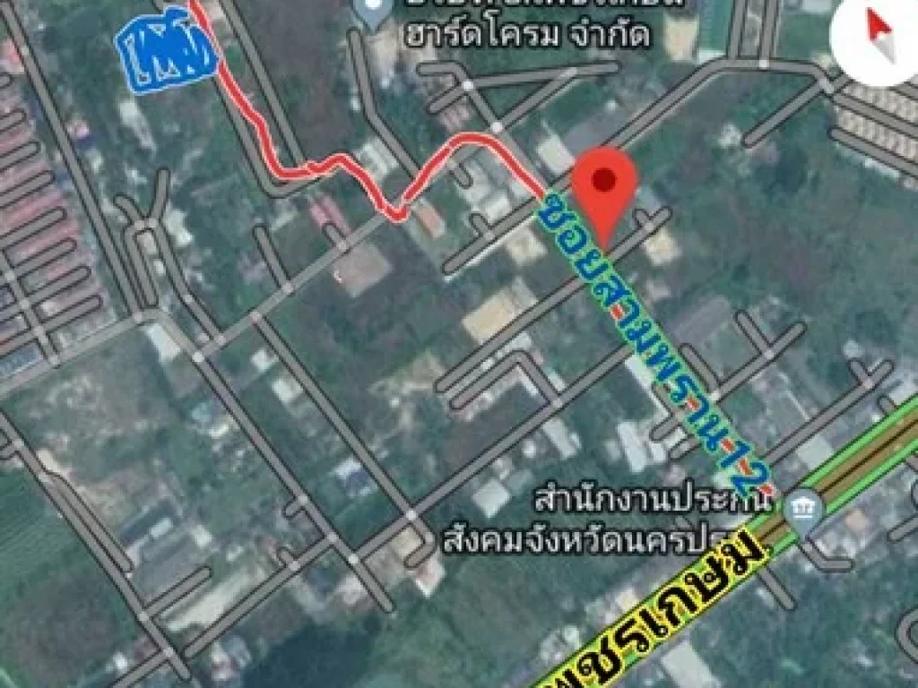 ขายที่ดินเปล่า ตท่าตลาด อสามพราน จนครปฐม เนื้อที่ 131 ตรวๆละ12000-บาท