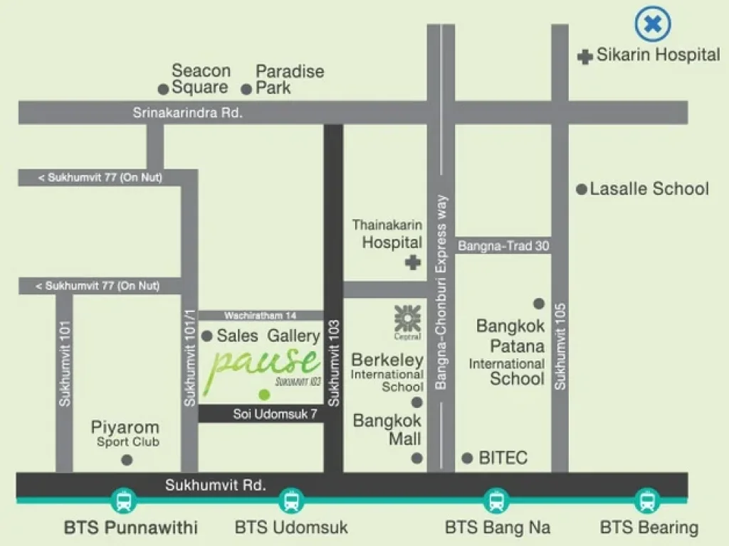 ให้เช่าคอนโดPause Sukhumvit 103 ใกล้ BTS อุดมสุข 5 นาทีถึงตกแต่งอย่างดี พร้อมอยู่