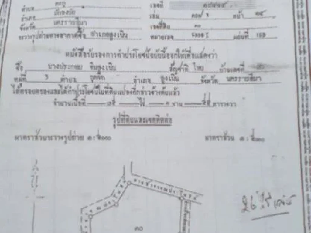 ขายที่ 25ไร่โฉนด ติดถนนโชคชัย-เดชอุดม