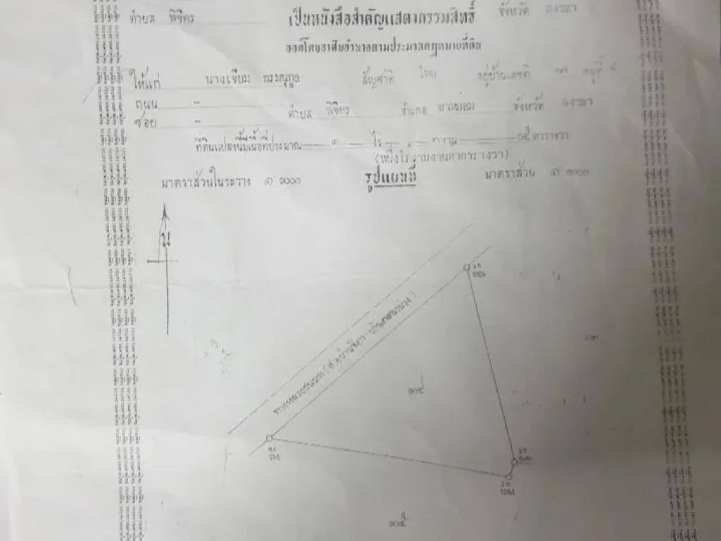 ขายที่ดิน 1ไร่ 3งาน 5ตารางวา ตำบลพิจิตร อำเภอนาหม่อม