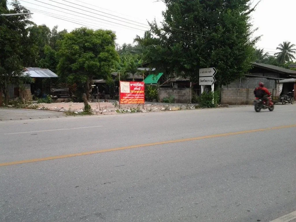 ขายที่ดิน ติดถนนทางหลวง บ่อสร้าง-ดอยสะเก็ด สร้างอาคารพาณิชย์ ได้ คูหา