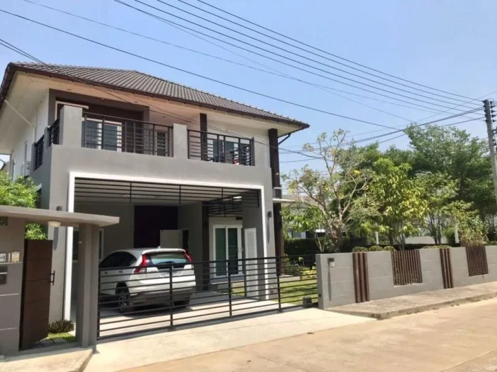 House for rent in a new Sansaran Housing Project Baanwan Hang Dong Road Close to the airport many international scho