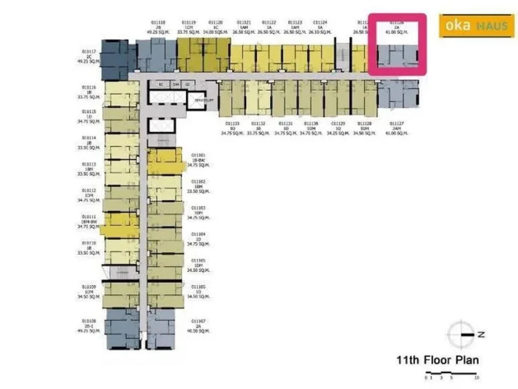 ขายดาวน์ Condo Oka Haus ห้อง Rare itemของโครงการ 2 ห้องนอน 1 ห้องน้ำ