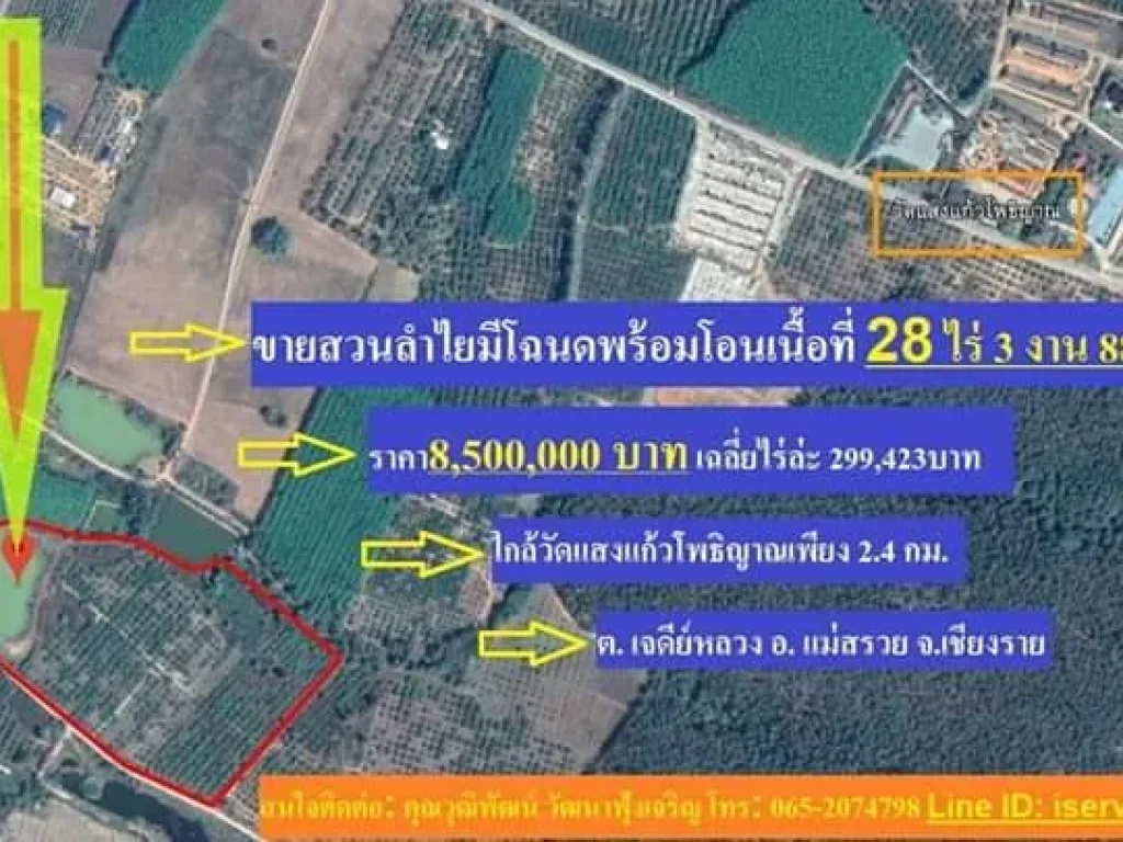 ขายที่ดินเชียงราย 28 ไร่ 3 งาน 88 ตรว