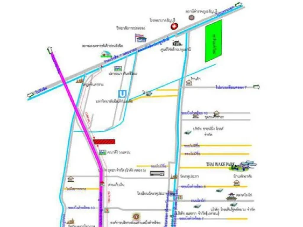 ขายที่ดินเปล่า 34ไร่ ติดเลียบมอเตอร์เวย์ด่านธัญบุรี