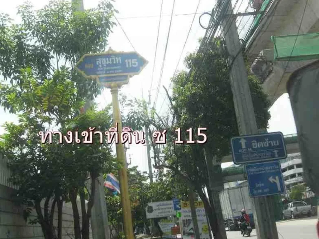 ขายที่ดิน 1 ไร่ เข้าซอยถนนสุขุมวิท 115 ประมาณ 1 กม ขาย 55000 ต่อตรว