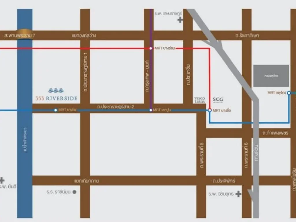 คอนโด 333 ริเวอร์ไซด์ ติด MRT สถานีบางโพ 4610 ตรม 1 ห้องนอน