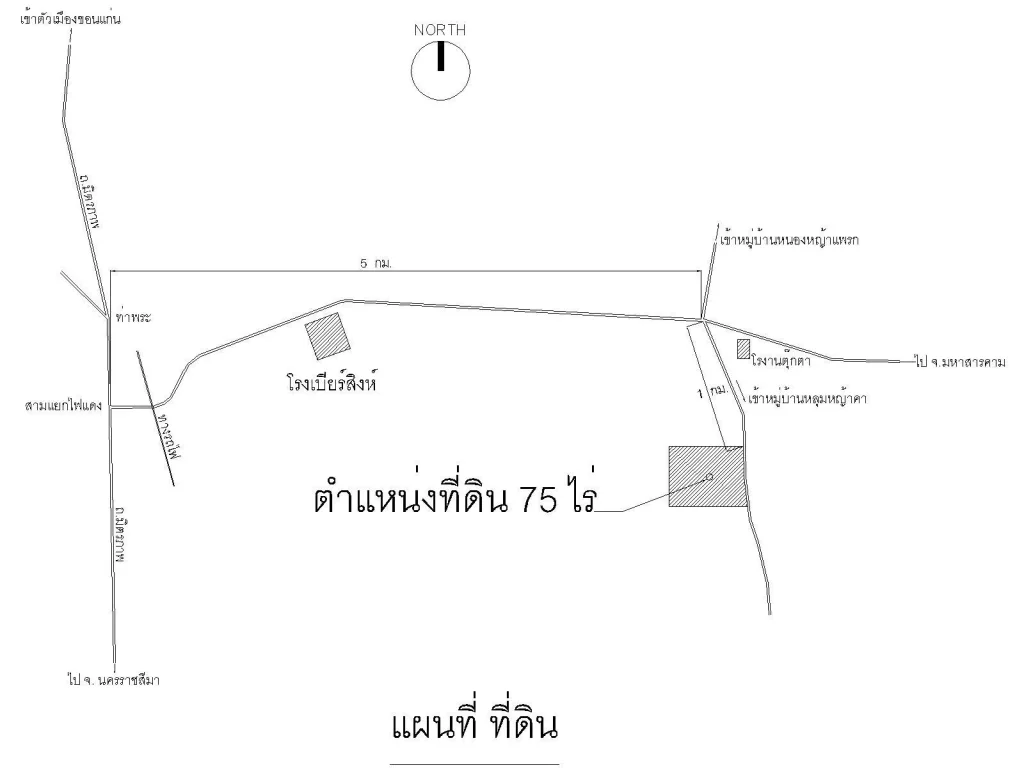 ขายที่ดิน 75 ไร่ ราคาเจ้าของขายเอง ไม่ผ่านนายหน้า