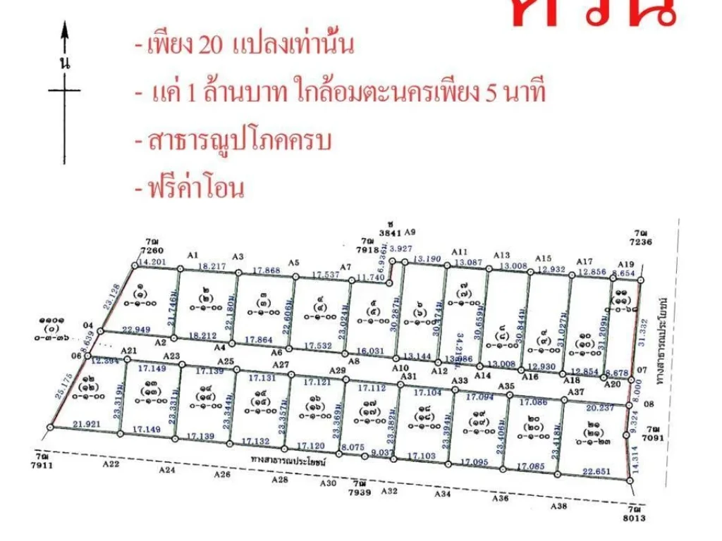 ที่ดิน 100 ตรว ถูกมากเพียงแปลงละ 1 ล้านบาทจำนวนจำกัด ใกล้อมตะนคร