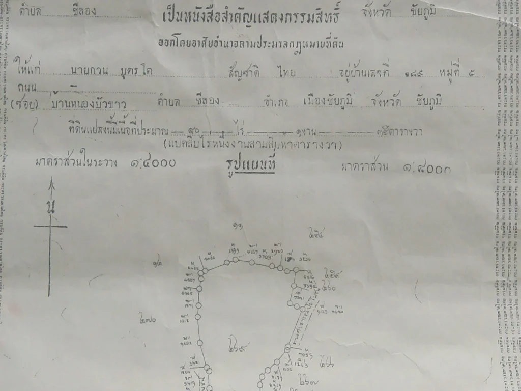 ที่ดิน 80 ไร่ บ้านหนองบัวขาว ตชีลอง อเมือง จชัยภูมิ 27 ล้านบาท