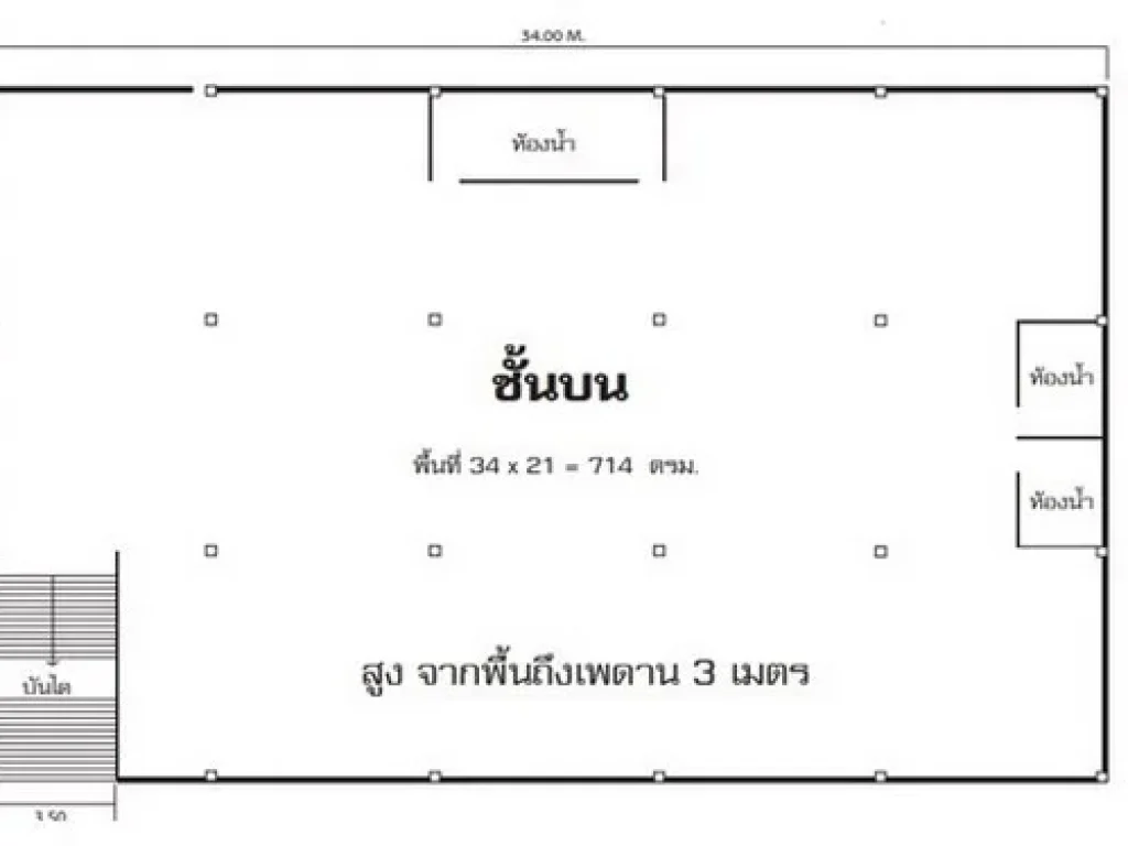 ให้เช่าโกดัง ชั้น 2 เนื้อที่ 714 ตรม ถพระราม 9 ทำเลดีมาก