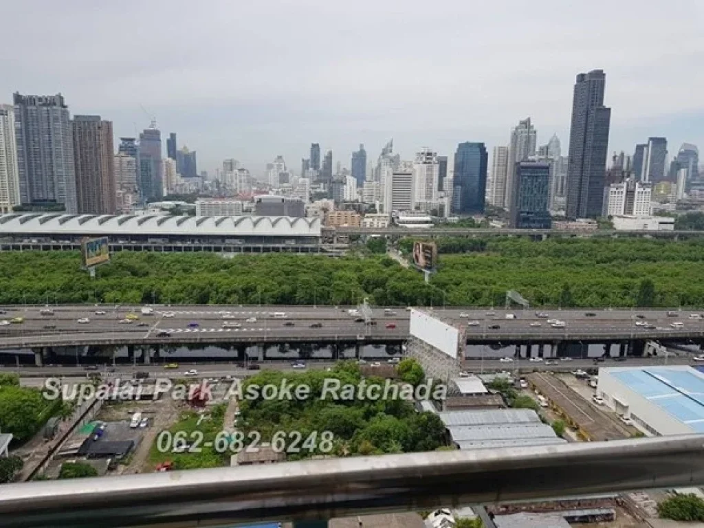 ขายคอนโดศุภาลัย ปาร์ค อโศก-รัชดา 35 ตรม ชั้นสูง วิวสวย MRT พระราม 9