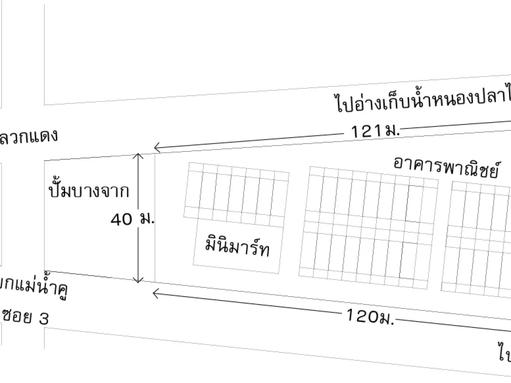 ขายที่ดินแปลงสวย ตรงหมู่บ้าน ริมบึง แยกแม่น้ำคู้ ซอย 3