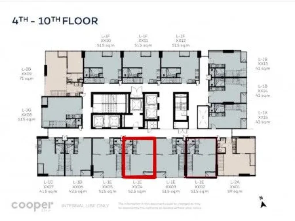 ขาย คอนโด Cooper Siamคูเปอร์ สยาม 515 ตรม แบบ duplex 1 นอน