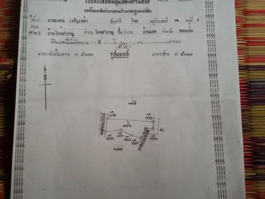 ต้องการขายที่ดินด่วน จำนวน5ไร่ ติดถนนสาธารณะ