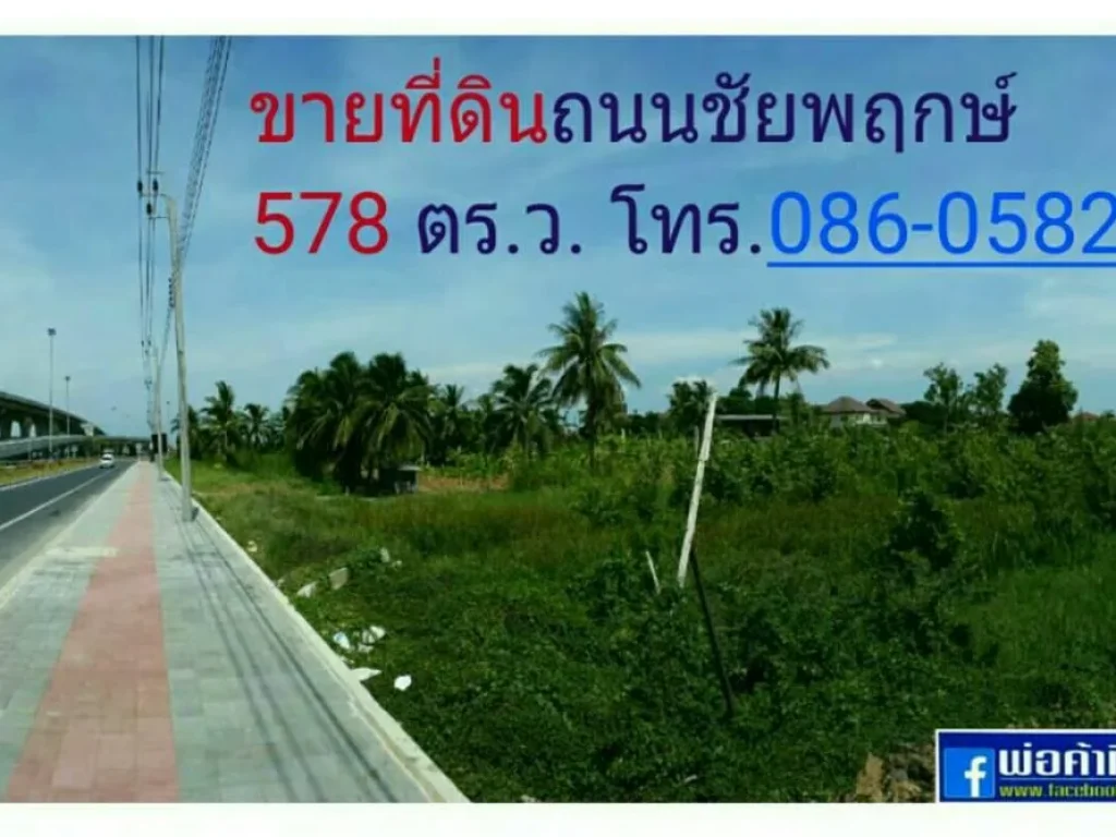 ขายที่ดินนนทบุรี ถนนชัยพฤกษ์ตัดใหม่