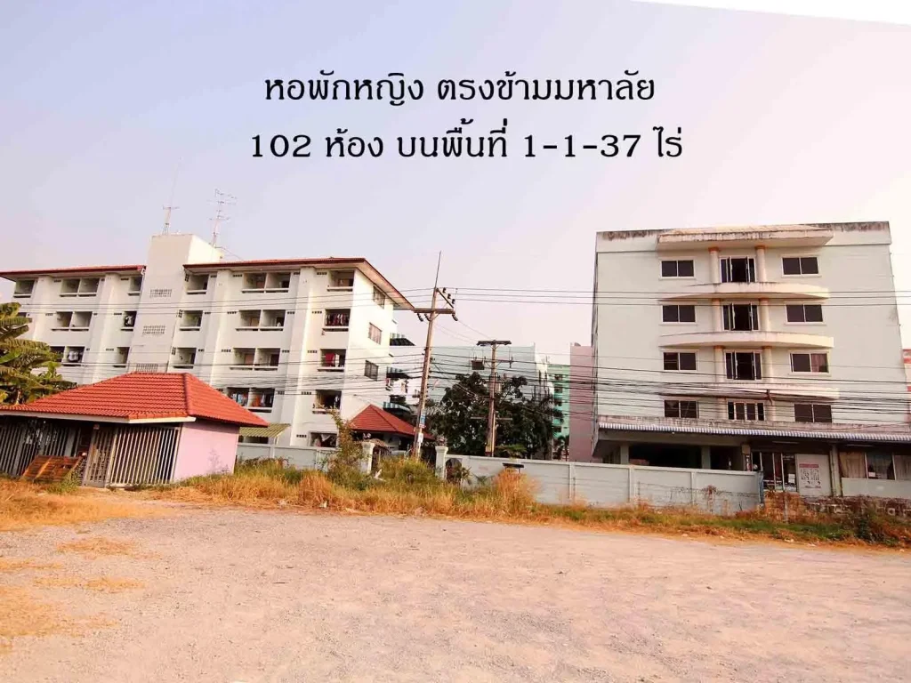 หอพัก หน้ามเทคโนโลยีราชมงคล ธัญบุรี บนพื้นที่ 1ไร่กว่า รายได้เกือบ 3 แสน