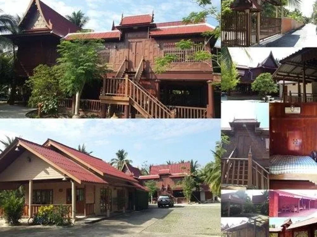 บ้านรีสอร์ททรงไทยหลังงาม ขายพร้อมที่ดินเนื้อที่สามไร่