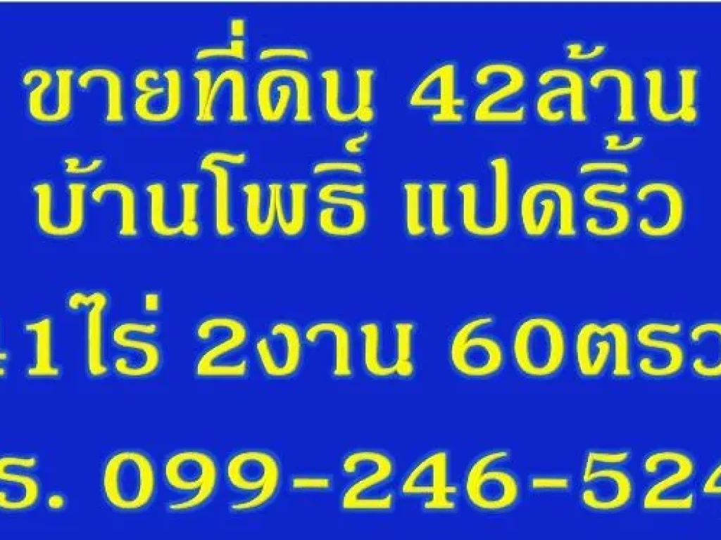 ขายที่ดินใกล้แม่น้ำบางปะกง