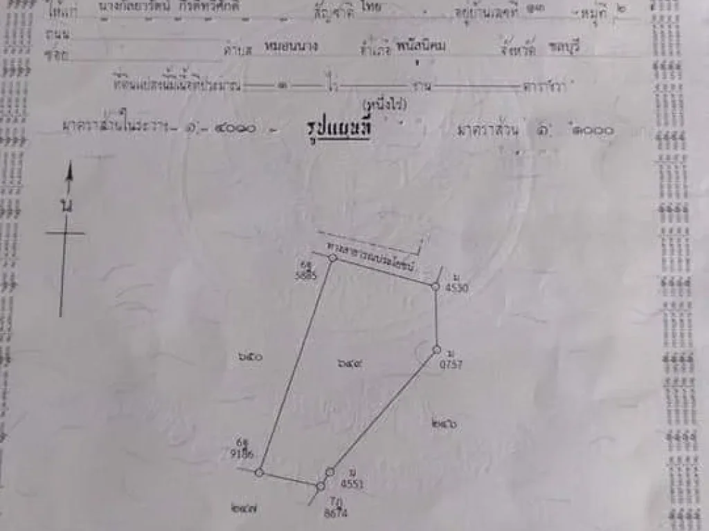 ขายที่ดิน 1 ไร่ ตหมอนนาง อพนัสนิคม จชลบุรี