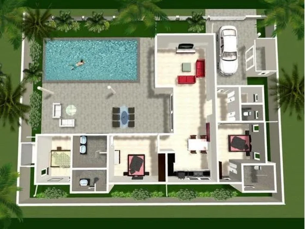 ขายบ้านเดี่ยว C TYPE VILLA WITH 3 BEDROOMS วิลล่าดีไซน์ ทันสมัย คุณภาพ