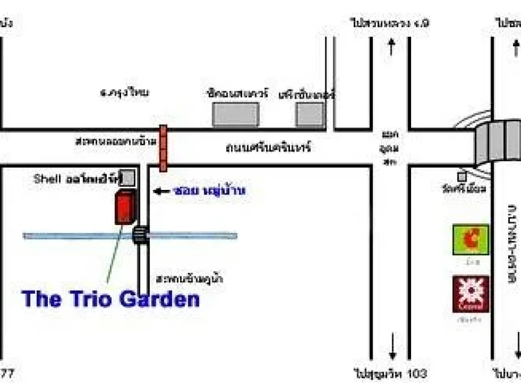 ขาย คอนโด เดอะทรีโอ้การ์เด้น The Trio Garden เนื้อที่3941 ตารางเมตร1ห้องนอน1 ห้องน้ำ