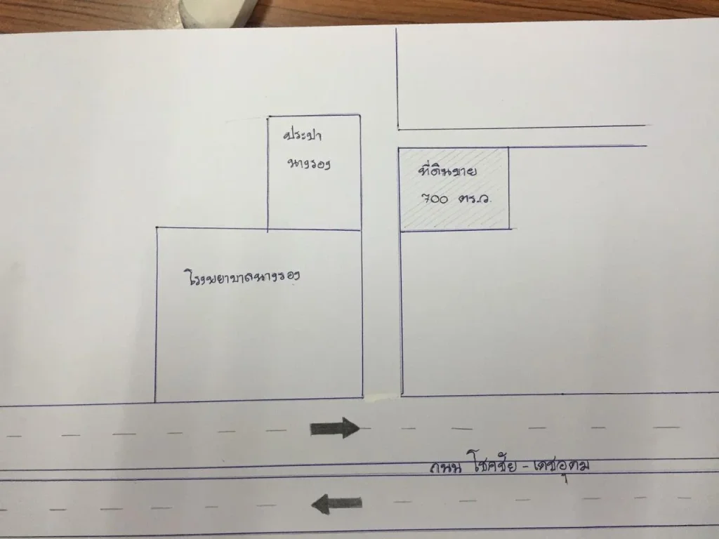 ขายที่ดิน ทำเลงาม ตรงข้ามประปานางรอง โรงพยาบาลนางรอง 700 ตรว ราคา 10500000 บาท