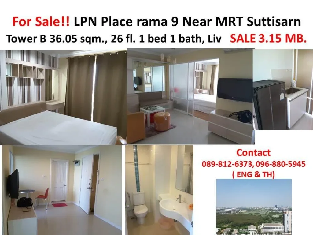 Sale LPN Place Rama 9 near MRT Rama 9amp Sutisarn