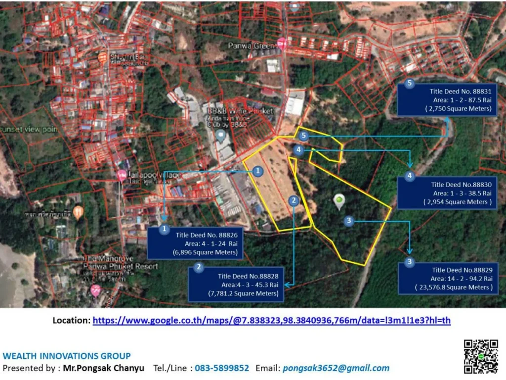 Land for Sale sea view Khao Khad Phuket