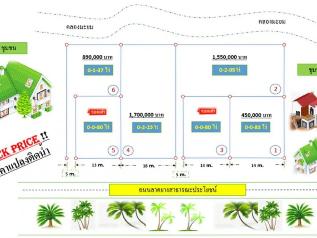 ที่ดินติดน้ำคลองเล็กๆ แปลงเล็กๆ 130 ตรว ติดลาดยาง สวย ราคาไม่สูง มีมาใหม่ 4 แปลง ต้องรีบ ครับ