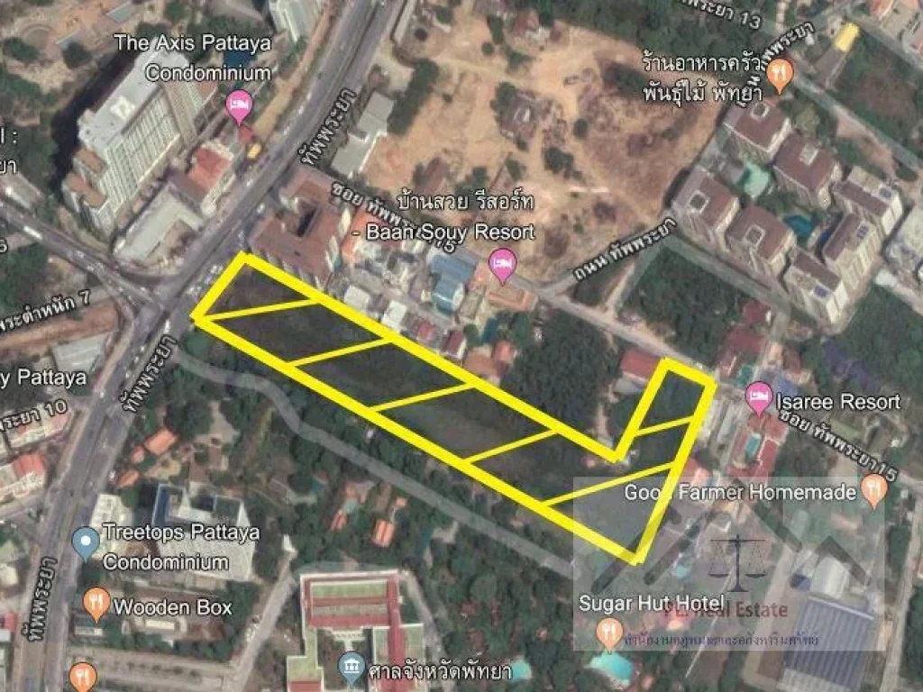 Land For Sale ขายที่ดิน เมืองพัทยา 8 ไร่ ติดถนนทัพพระยา