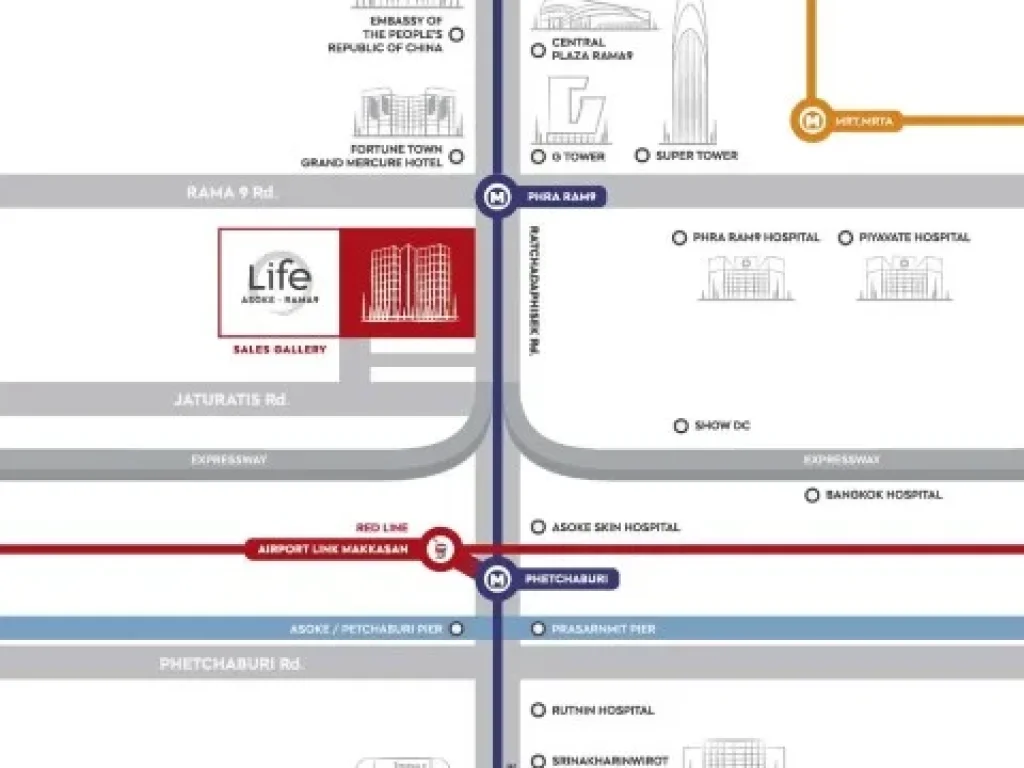 ขายดาวน์ คอนโด ไลฟ์ อโศก-พระราม 9 Life Asoke-Rama 9 คอนโดมิเนียม ถนนอโศก-ดินแดง