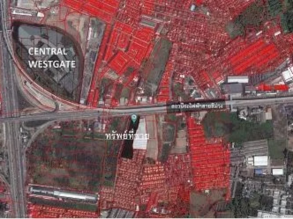 ขาย ที่ดิน ตรงข้ามเซ็นทรัลเวสเกต Central Westgate ติดรถไฟฟ้าสายสีม่วง BTS