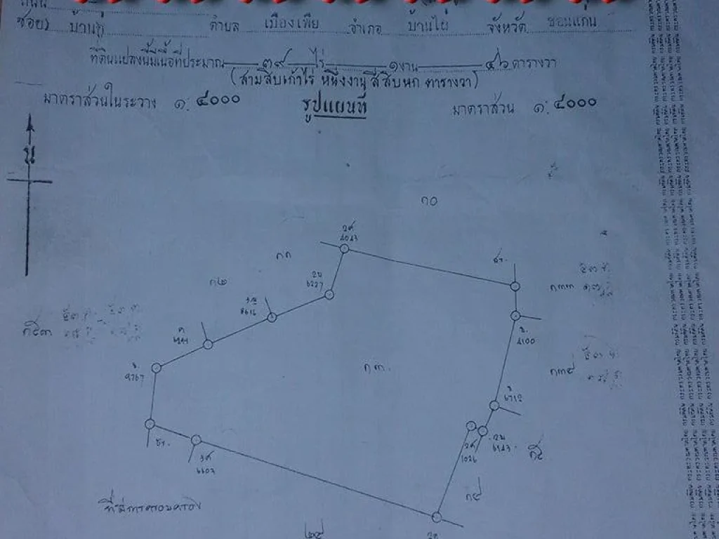 ต้องการขายที่ดิน 39 ไร่เศษ