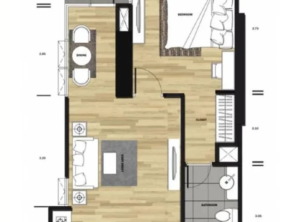 ขายคอนโดลัดดาพลัส Condo Sriracha ใจกลางเมืองศรีราชา เจ้าของขายเอง 466 ตรม