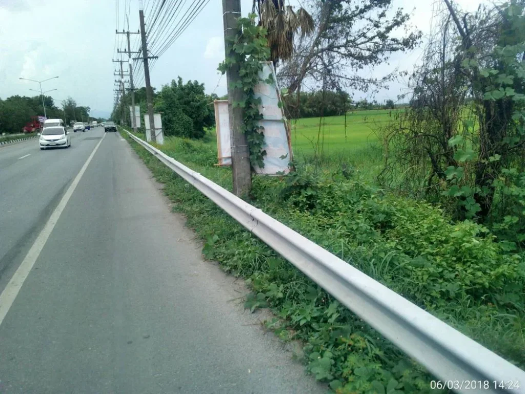 ขายที่ดินแปลงใหญ่ 221 ไร่ ติดถนนรังสิต-นครนายก 500 เมตร กม56 ใกล้แยกบ้านนา