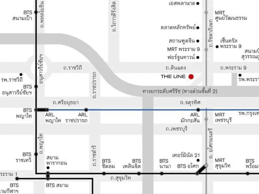 คอนโด เดอะ ไลน์ อโศก-รัชดา THE LINE Asoke-Ratchada ให้เช่า 1 นอน 35 ตรม ชั้น 16 MRT พระราม9