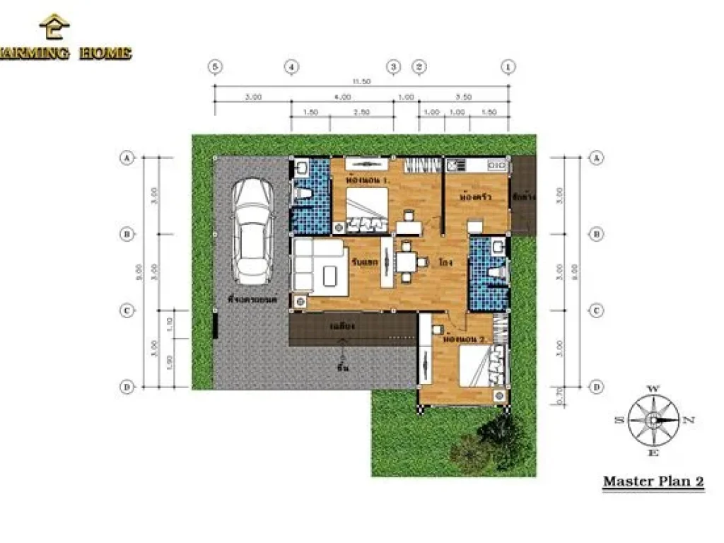 ขายบ้านเดี่ยว 1 ชั้น โครงการชามมิ่งโฮม Charming Home ท่าโพธิ์ เมืองพิษณุโลก