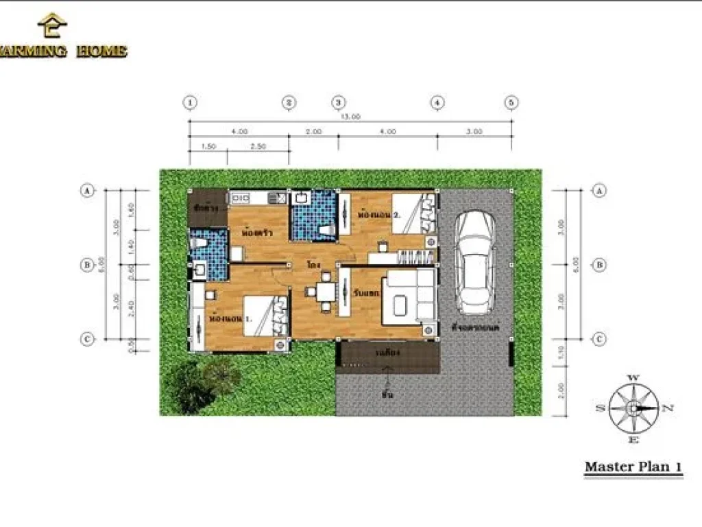 ขายบ้านเดี่ยว 1 ชั้น โครงการชามมิ่งโฮม Charming Home ท่าโพธิ์ เมืองพิษณุโลก