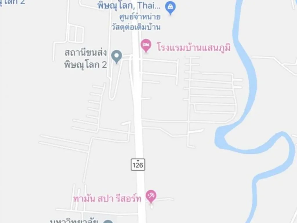 ที่ดินติดถนน ใกล้มหาวิทยาลัยพิษณุโลก เหมาะสำหรับสร้างหอพัก เจ้าของขายเอง