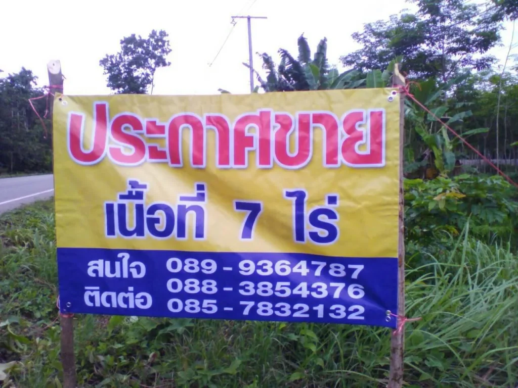 ขายที่ 7 ไร่ ติดถนน