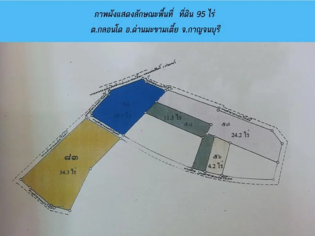 ขายที่ดิน 95 ไร่ ทำเลยดี ติดถนนใหญ่