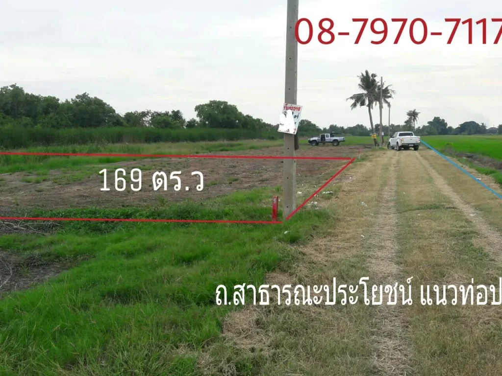 ที่สวย ราคาถูก อไทรน้อย นนทบุรี 169 ตรว 3800-ตรว โฉนดพร้อมโอน