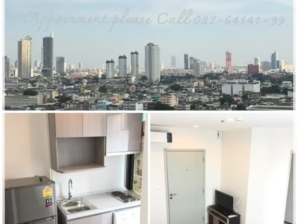  Urgent for rent Ideo Sathorn Thaphra fully furnished nice view close to BTS and department store