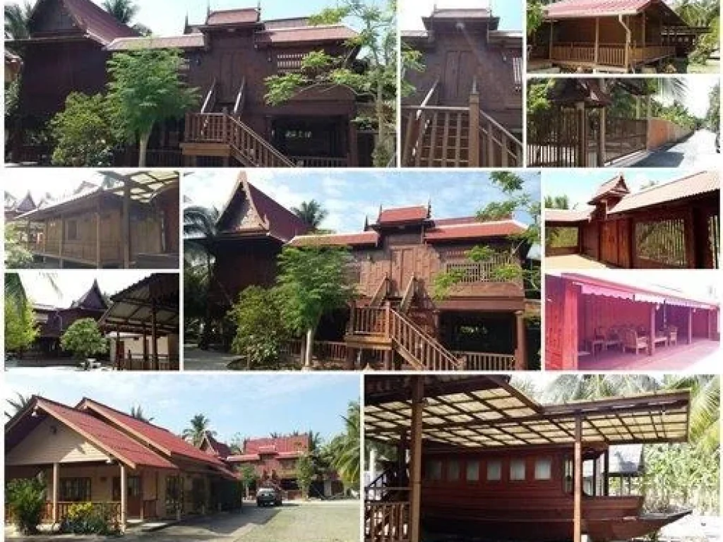 บ้านทรงไทยสวยงามอัมพวา สไตล์รีสอร์ท