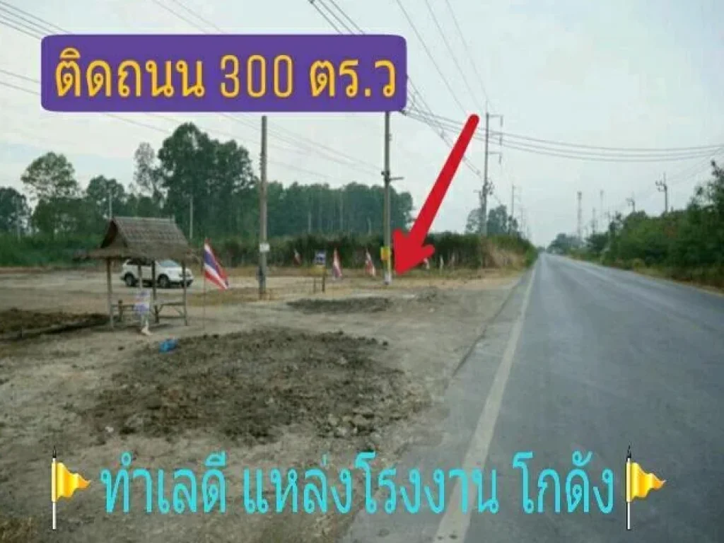 ติดถนน 300 ตรวทำเลดี ถมแล้ว แหล่งโรงงาน